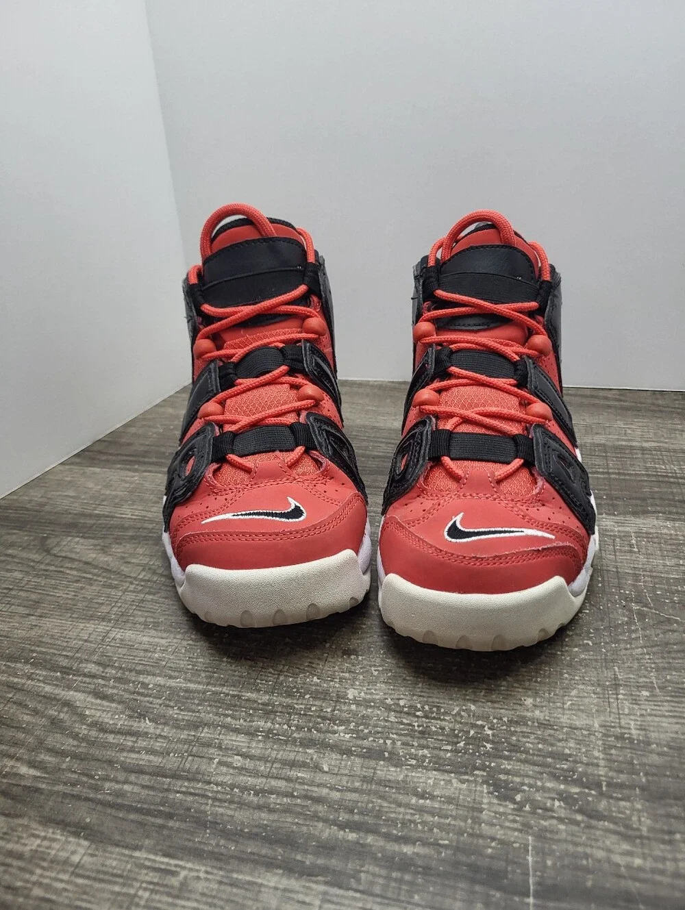 Nike Boys Air More Uptempo DV2205-600 Red Basketball Shoes Sneakers Size 5 Y